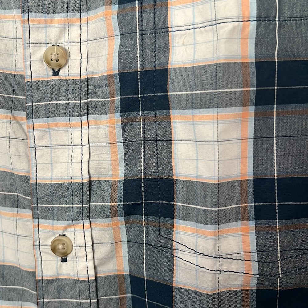 NWT Exofficio Men’s Bugsaway, blue plaid long sleeve  shirt, size Medium - Picture 3 of 9